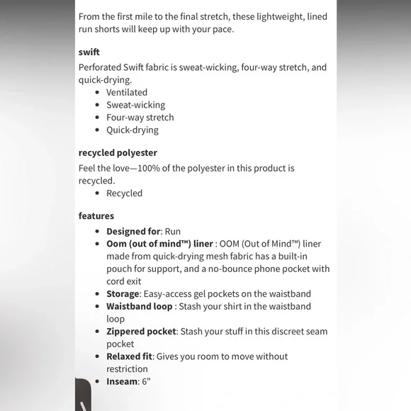 Lululemon Fast and Free short lined Wasabi. Mens size small - Picture 15 of 15